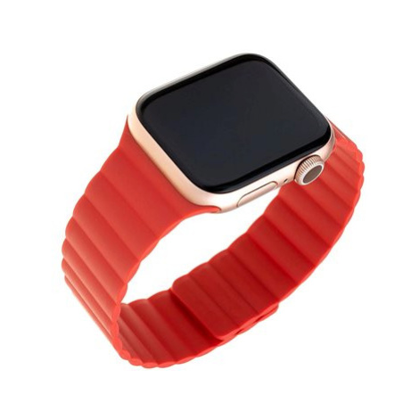 FIXED Silicone Magnetic Strap pro Apple Watch 38/40/41mm červený