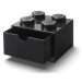 LEGO® stolní box 4 se zásuvkou černá 158 x 158 x 113 mm