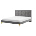 BELIANI postel LIMOUX 140 × 200 cm, sametová, šedá