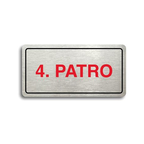Accept Piktogram "4. PATRO" (160 × 80 mm) (stříbrná tabulka - barevný tisk)
