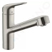 Hansgrohe 71829800 - Dřezová baterie M4214-H150 s výsuvnou sprškou, sBOX, vzhled nerezu