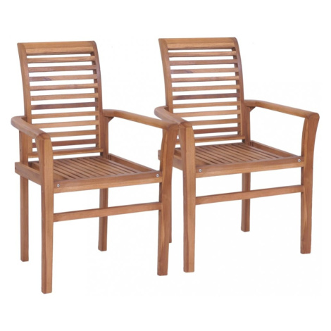 Stohovatelné jídelní židle 2 ks hnědá Dekorhome,Stohovatelné jídelní židle 2 ks hnědá Dekorhome vidaXL