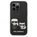 Silikonové pouzdro Karl Lagerfeld and Choupette Liquid Silicone pro Apple iPhone 14 Pro, černá