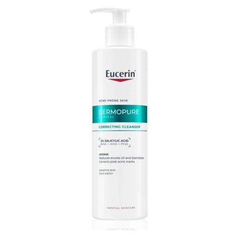 Eucerin DermoPure Clinical exfoliační čisticí gel na obličej a tělo 400ml
