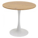 KARE Design Jídelní stůl Schickeria s bílou podnoží - ořech Ø80cm