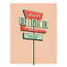 Ilustrace Retro Diner roadside sign poster design, JDawnInk, 30 × 40 cm