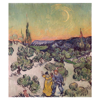 Obrazová reprodukce Moonlit Landscape, 1889, Vincent van Gogh, 35.4 × 40 cm