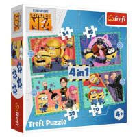 Trefl Puzzle 4v1 - Blázniví Mimoni / Universal Despicable Me 4