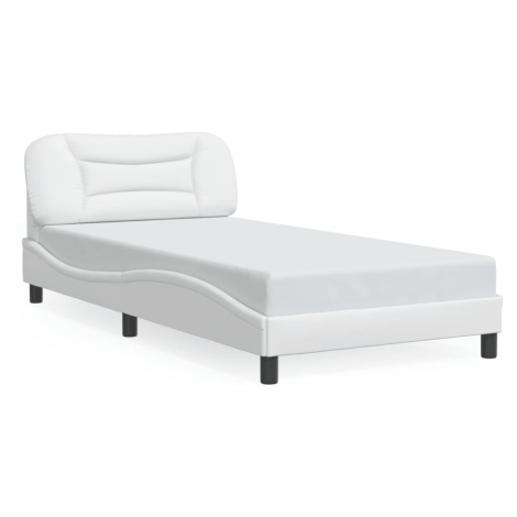 vidaXL Rám postele bez matrace Hvar bílý 100x200 cm umělá kůže