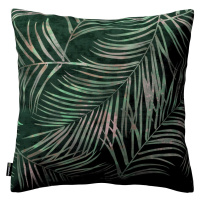 Dekoria Kinga - potah na polštář jednoduchý, stylizované palmové listy na zeleném podkladu, 50 x