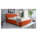 Eka Čalouněná postel LUXURIOUS 90x200 cm Barva látky Trinity: (2317) Oranžová, Úložný prostor: S