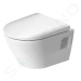 DURAVIT D-Neo Závěsné WC se sedátkem SoftClose, Rimless, bílá 45870900A1