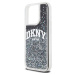 DKNY Liquid Glitter Arch Logo kryt iPhone 15 Pro černý