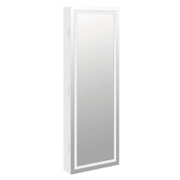 Shumee Zrcadlová šperkovnice s LED světly nástěnná bílá