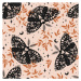 Fotografie Seamless boho butterflies vector pattern., Lyubov Ovsyannikova, 40 × 40 cm