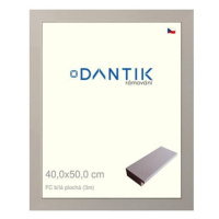 DANTIK rámeček 40 × 50, FC Bílý plochý plexi čiré