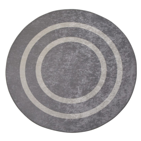Conceptum Hypnose Kulatý koberec Silver 140 cm šedý