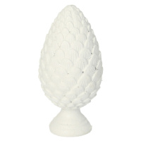 Dekoria Dekorace White Cone 13cm, 7 x 13 cm