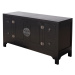 Dekoria Komoda Modern 137x45x76cm black, 137 x 45 x 76 cm