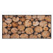 Hnědý koberec s motivem dřeva KARDERE 80 x 150 cm, 116889