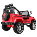 Ramiz Jeep Raptor 4x4, kožená sedačka, 2 místné červené