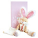 Plyšový zajíček Bunny Pink Lapin de Sucre Doudou et Compagnie růžový 31 cm v dárkovém balení od 