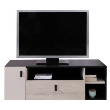 Studentský televizní stolek saturn - černá/béžová