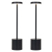 Set of 2 Outdoor Table Lamps Black Incl. LED and Dimmer Rechargeable - Dupont