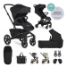 EASYWALKER Kombinovaný kočárek Jimmey Pepper Black XXL RWS + Jackey Shadow Black