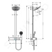 HANSGROHE Pulsify S Sprchový set s termostatem, průměr 26 cm, 3 proudy, EcoSmart, matná černá 24