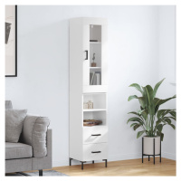 vidaXL Skříň highboard bílá s vysokým leskem 34,5x34x180 cm kompozit