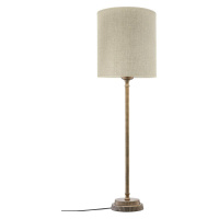 PR Home PR Home Stolní lampa Kent béžová/mosazné stínidlo Celyn cylindr
