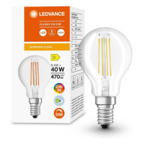 LED žárovka Koule E14 P45 3,4W = 40W 470lm 4000K Neutrální 300° CRI90 Filament Stmívatelná LEDVA