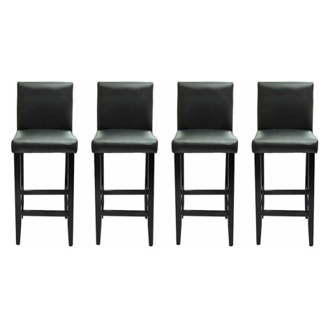 vidaXL Barové stoličky 4 ks černé umělá kůže