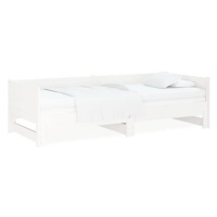 Výsuvná postel bílá masivní borovice 2× (90 × 190) cm, 820263