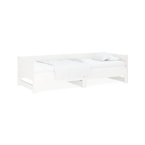 Výsuvná postel bílá masivní borovice 2× (90 × 190) cm, 820263 SHUMEE