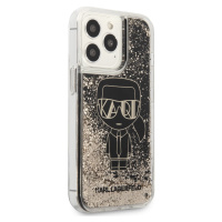 Zadní kryt Karl Lagerfeld Liquid Glitter Gatsby pro Apple iPhone 13 Pro, černá