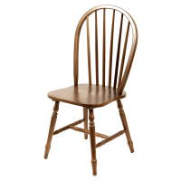 Estila Rustikální dřevená jídelní židle Felicita hnědé barvy se zaobleným opěradlem 88cm