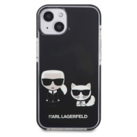 Zadní kryt Karl Lagerfeld TPE Karl and Choupette pro Apple iPhone 13 mini, černá