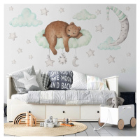 DEKORACJAN Nálepka na zeď - Spící medvídek