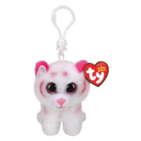 TY Beanie BOOS TABOR, Clip 8,5 cm - růžovo-bílý tygr