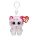 TY Beanie BOOS TABOR, Clip 8,5 cm - růžovo-bílý tygr