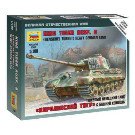 Wargames (WWII) military 6204 - King Tiger Ausf. B - German heavy tank (1: 100) Zvezda