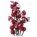 H&L Větvička s bobulemi 37 cm, zasněžená, červená, velké jeřabiny