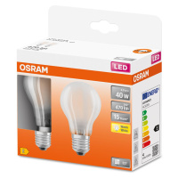 2x LED žárovka LED E27 A60 4W = 40W 470lm 2700K Teplá 300° Filament OSRAM STAR