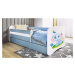Kocot kids Dětská postel Babydreams slon s motýlky modrá, varianta