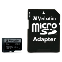 VERBATIM MicroSDXC karta 64GB Pro