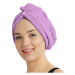 Rychleschnoucí froté turban na vlasy fialová lila