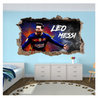 Nálepka na zeď 3D Lionel Messi 120x72 cm