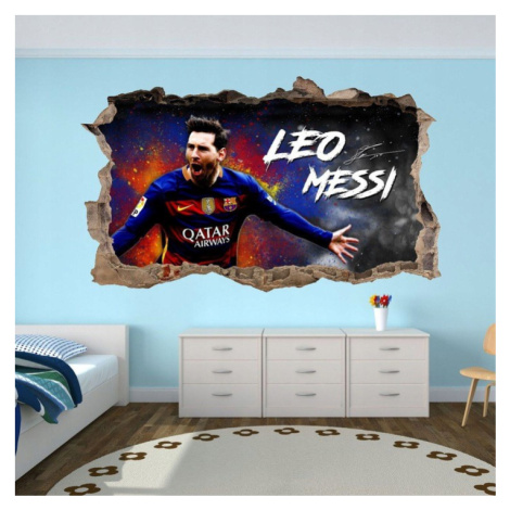 Nálepka na zeď 3D Lionel Messi 120x72 cm